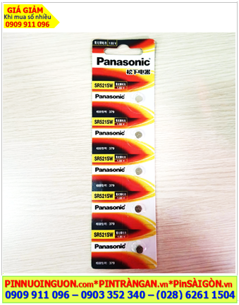 COMBO 01vỉ=5viên Pin đồng hồ 1.55v Silver Oxide Panasonic SR521SW-Pin 379 Xuất xứ NHẬT, Giá chỉ 179.000/Vỉ 5viên